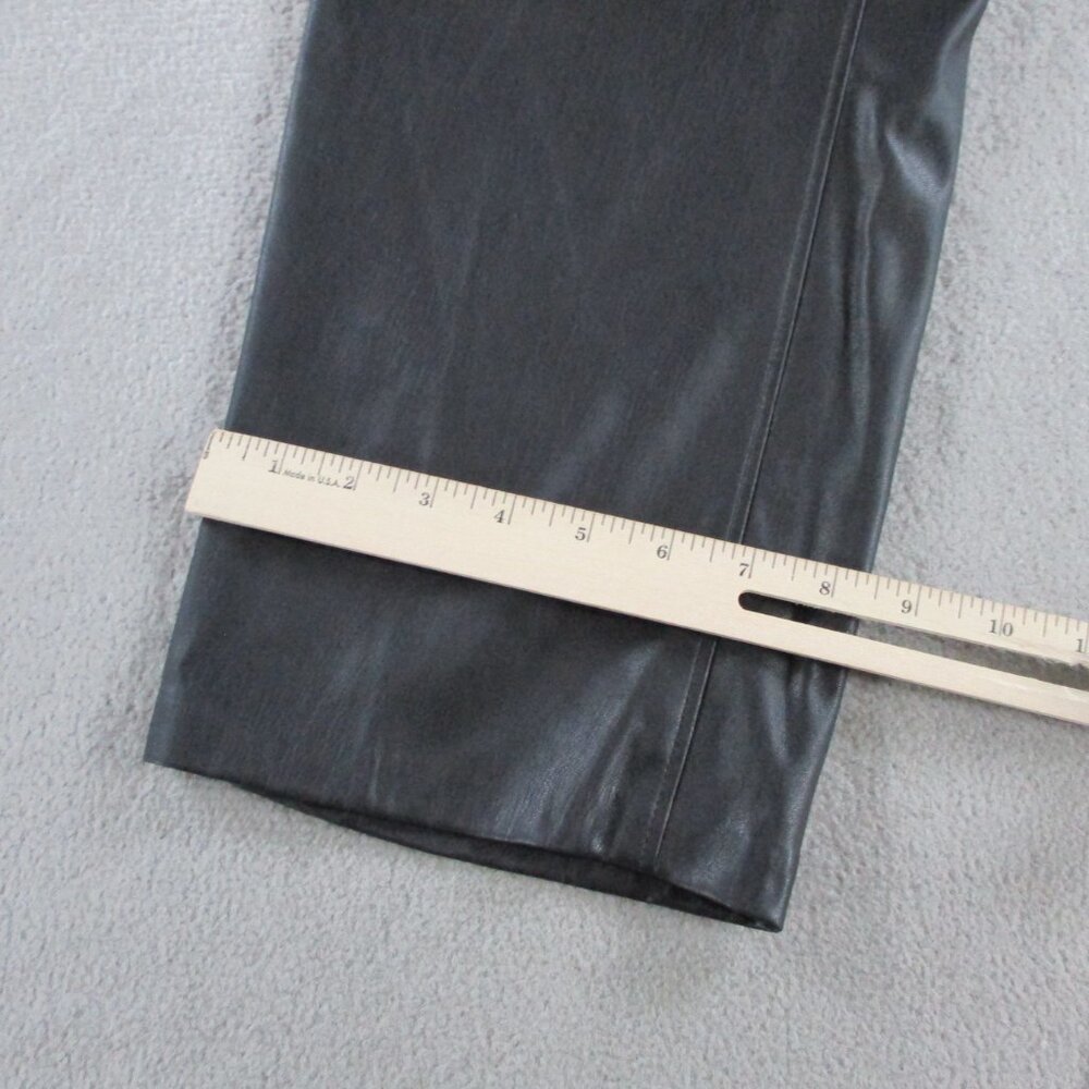 EUC Levis Math Club Slacks Pants Womens 30 Black Faux Leather Premium Academic - Picture 9 of 15